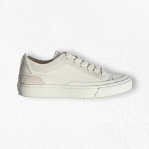 AllSaints Milla Cream Platform Sneakers Leather Canvas Shoes Size 6 EU 36